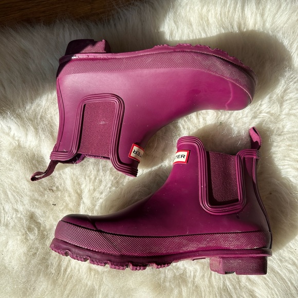 Hunter Chelsea Boot Violet Size 8 - Picture 6 of 6